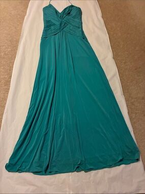 Laundry By Shelli Segal Teal Evening Gown turquoise color